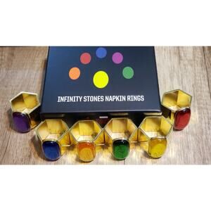Marvel Gear + Goods Loot Crate Avengers Endgame Infinity Stone Napkin Ring Set